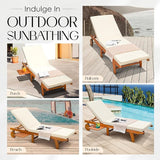 IDZO Upgraded Cushion Outdoor, 500lbs Capacity Patio Pool Loungers, Stackable and Foldable Design, Reclining Backrest - Photo 6
