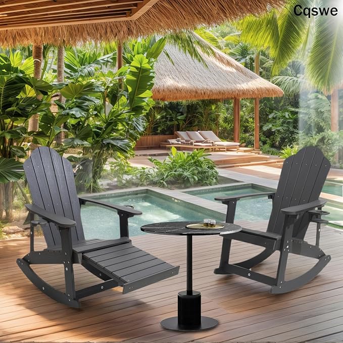 Adirondack Rocking Chair Set of 2, Weather-Resistant and Durable - Photo 6