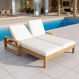 Outdoor Double Lounge Chair with 5-Position Adjustable Backrest for Each Seat - Photo 3