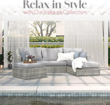 Elle Decor Vallauris Patio Outdoor Furniture Collection, Premium All Weather Wicker, Storage Sectional, Gray - Photo 2