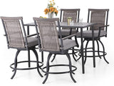 PHI VILLA 5 PCS Outdoor Counter Height Table and Chairs - Photo 1