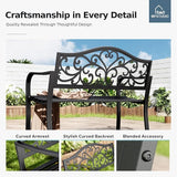 MFSTUDIO Outdoor Metal Bench Set of 2 - Photo 8