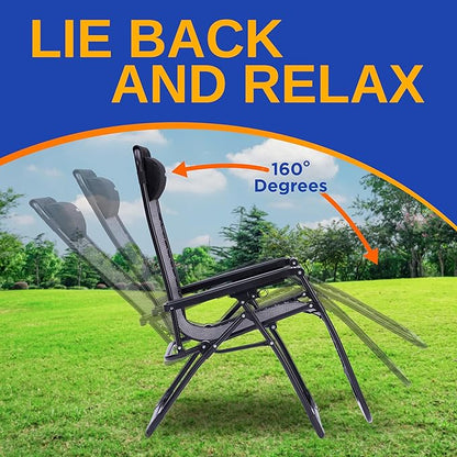 SereneLife Outdoor Adjustable Foldable Zero Gravity Lawn Chair – Weather-Resistant Rattan Recliner with Lockable Position, Detachable Side Table & Cup Holder, 265 lbs Capacity, Patio & Camping