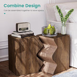 SUNBURY Concrete Side Table Set of 2, Outdoor Side Table Combine for Patio - Photo 4