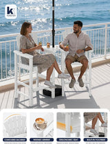 KINGYES Tall Adirondack Chair Set of 4 with 9FT Umbrella - Photo 9