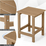 Tangkula Square Outdoor Side Table, Weather Resistant HDPE Adirondack Table - Photo 6