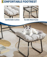 GAOMON Outdoor Oversized Papasan Rocking Chair with Footrest - Patio Lounge Chair with Ottoman - Photo 6