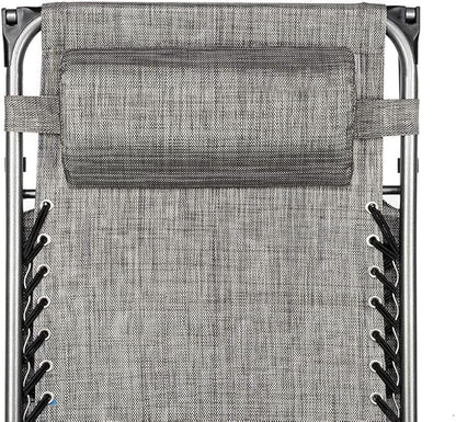 VINGLI Upgraded Zero Gravity Chair Lounge Outdoor Chairs with Folding Canopy Shade,Trays, Folding Patio Recliner Chairs for Backyard Poolside Garden (Grey)