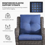 Belord Wicker Furniture 4 Pieces Outdoor Patio Furniture Set Patio Chairs with Ottomans Conversation Set for Porch - Photo 6