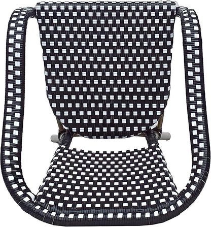 Christopher Knight Home Cecil Bistro Chairs, Black + White + Wood Print