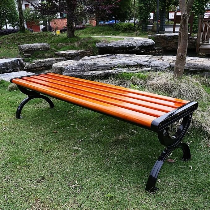 Garden Bench,Outdoor Benches,2-Person Garden Benches,Cast Aluminum Chair Feet,for Lawn Yard Porch Work Entryway