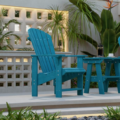 Wildridge Heritage Upright Adirondack Chair, Aruba Blue - Outdoor All-Weather Poly Furniture for Patio, Deck, Yard