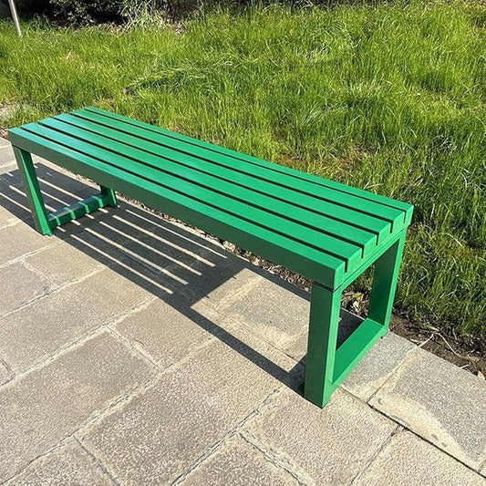 Outdoor Bench,Garden Bench,Stable Metal Legs,2 Seater Patio Benches 880lb Capacity,Park Furniture Seating for Backyard Balcony Lawn Front Porch(Green,47.2 Inch)