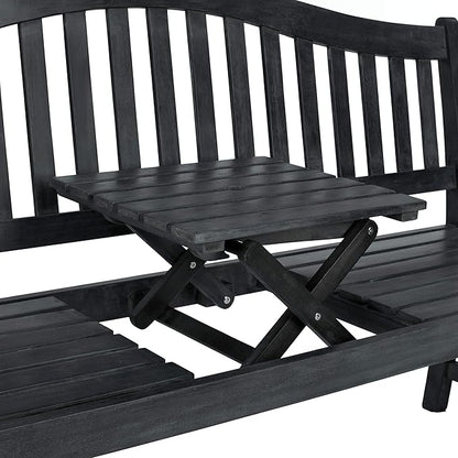 SAFAVIEH Outdoor Collection Mischa Natural Brown Bench