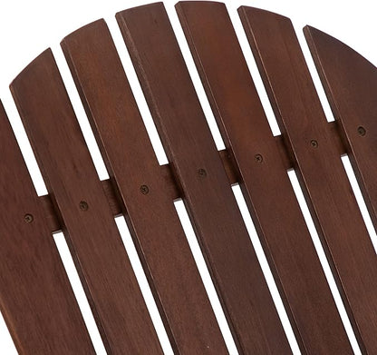 Elk 34 in. W All Weather Outdoor Patio Eucalyptus Wood Adirondack Chair Solid Wood for Outdoor Fire Pit, Deck, Beach, Garden, Campfire Chairs, Weather Resistant Easy Installation, Dark Brown