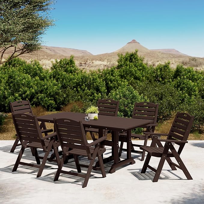 Costaelm Outdoor Adjustable Highback Folding Patio Dining Chair - Photo 2