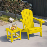 Folding Adirondack Chairs with Cup Holders, Set of 6 HDPE Plastic Outdoor Chairs, Weather Resistant, Real Wood Look - Photo 7