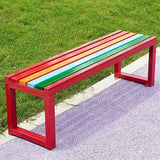Outdoor Garden Benches, Outside Patio Bench Park Bench with Slatted Seat, 2-3 Person Seat Outdoor Backless Benches - Photo 1
