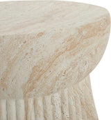 Outdoor Side Table Faux Marble End Table Faux Stone Concrete Side Tables Travertine Small Coffee Tables for Indoor - Photo 7