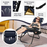 Tangkula Set of 2 Zero Gravity Chair, Folding Patio Lounge Chair Adjustable Outdoor Recliner with Cup Holder - Photo 6