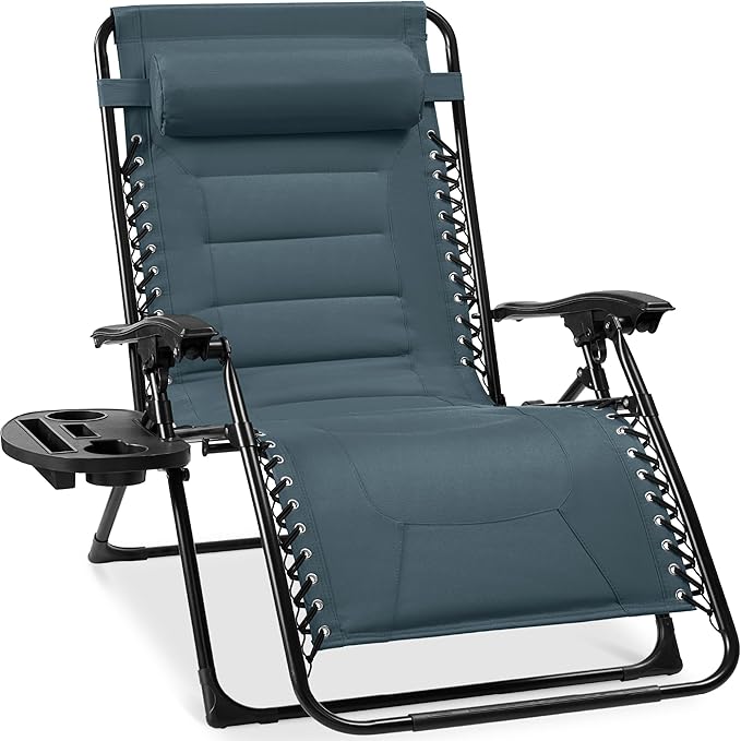Best Choice Products Oversized Padded Zero Gravity Chair, Folding Outdoor Patio Recliner - Photo 1