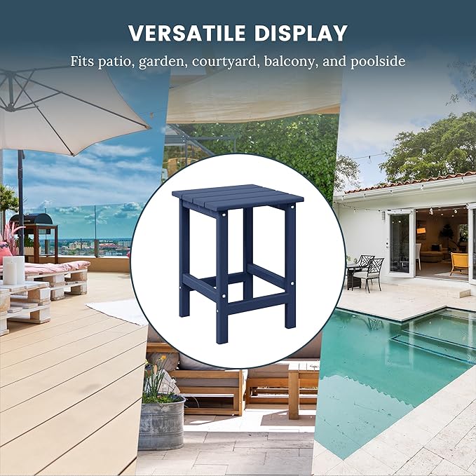 Costaelm 3 piece Patio Set, Outdoor Modern Adirondack Table and Chairs - Photo 5