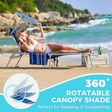 #WEJOY Folding Lounge Chair with Canopy Shade - Photo 4