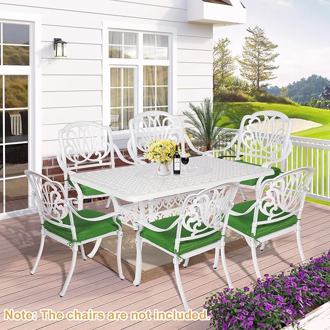 Outdoor Cast Aluminum Patio Table - Photo 7