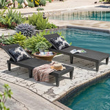 Outdoor Chaise Lounge Chair Set of 4, Lightweight Patio Chairs, Waterproof Lawn Chairs Lounge Outdoor - Photo 5