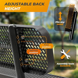 Heavy-Duty Outdoor Metal Bench, Thermoplastic-Coated, Portable, Weatherproof, Commercial-Grade for Parks, Gardens - Photo 7