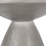 Outdoor Side Table Concrete End Table Faux Stone Small Coffee Tables Patio Garden Stool Plant Stand for Porch - Photo 7