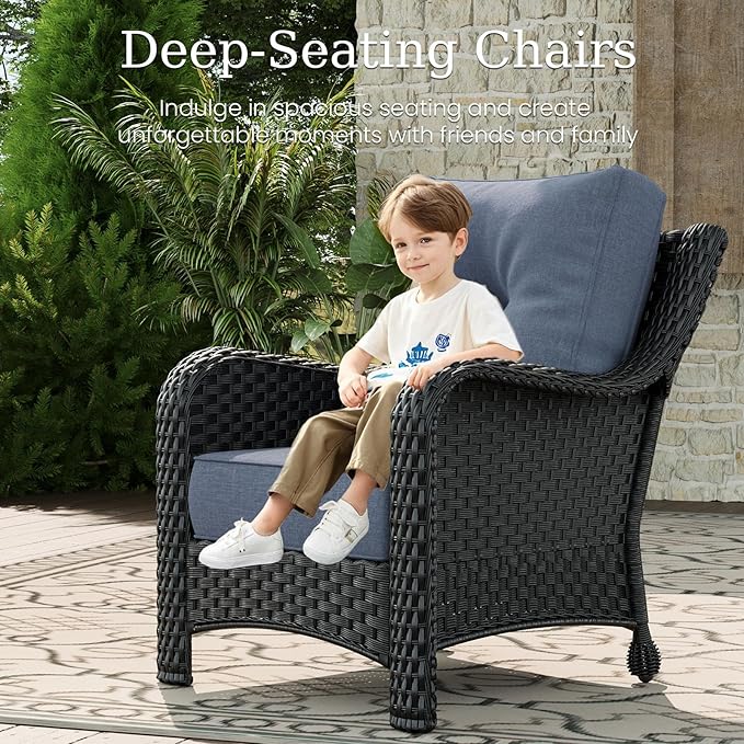 7 Piece Patio Furniture Set with Fire Pit Table - Photo 3