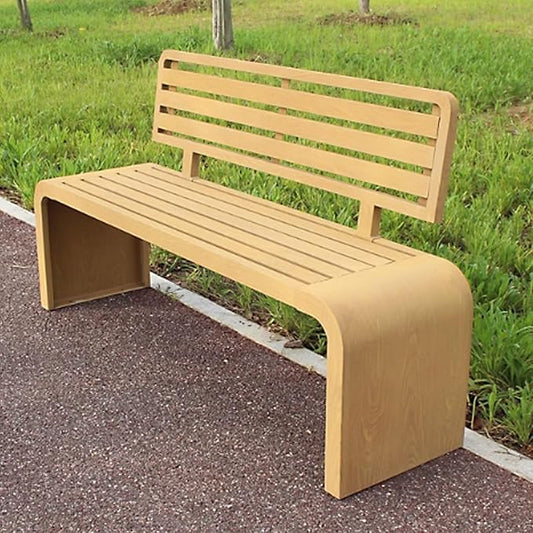Metal Garden Benches for Outdoors, Multiperson Outdoor Benches Weatherproof, Slatted Design with Backrest for Garden, Balcony, Porch, Park(Yellow,180x40x80 cm/71x16x31 in)