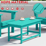 Costaelm Adirondack Conversation Table, HDPE Outdoor Drink Weather Resistant - Photo 6