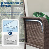GarveeHome Outdoor Wicker Chairs Set of 2, All-Weather High Back Rattan Patio Furniture - Photo 3