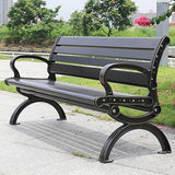 Garden Bench, Outdoor Benches, with Anti-Rust Metal Powder Coated Frame - Photo 5
