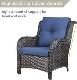 Outdoor Patio Furniture Sofa Set - 7 Piece Rattan Wicker Patio Sectional Conversation Sets with 1 Sofa, 1 Loveseat - Photo 4