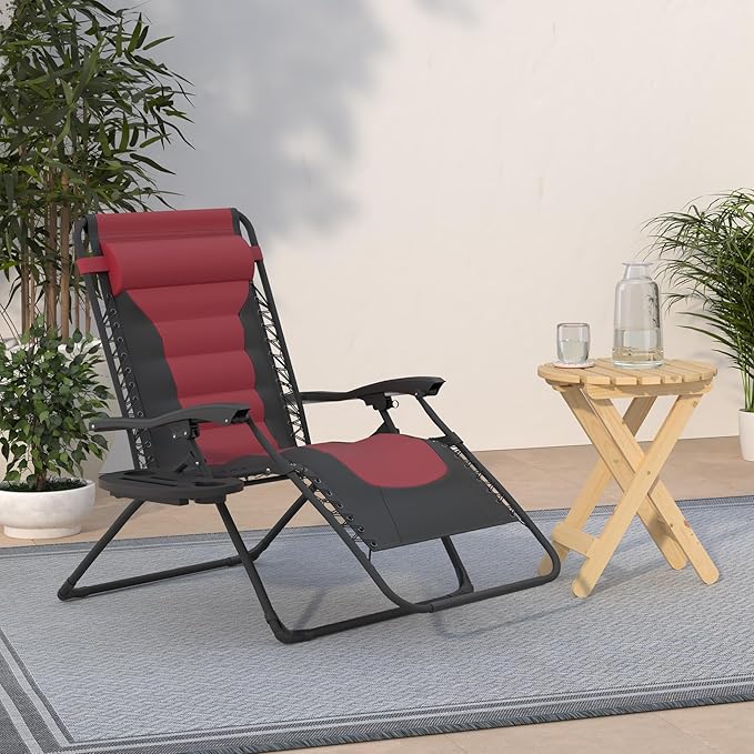 Best Choice Products Oversized Padded Zero Gravity Chair, Folding Outdoor Patio Recliner - Photo 2