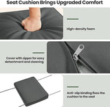 Yaheetech Wicker Ottomans, Set of 2 Footrest with Removable Cushion - Photo 6