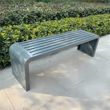 Metal Garden Bench, 100/120/150/180 Cm Outdoor Benches Weatherproof 2-5 Person - Photo 1