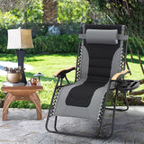 MAISON ARTS Oversized XXL Padded Zero Gravity Chair, 30" Wide Seat Foldable Patio Recliner - Photo 1