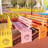 Outdoor Metal Garden Bench, Outdoor Benches Weatherproof with Backrest, Patio Bench for Outside Park, Picnic, Yard - Photo 7