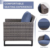 Rilyson Wicker Outdoor Patio Chairs Set - 3 Piece Rattan Patio Furniture Bistro Chairs Set with Waterproof Wicker - Photo 3