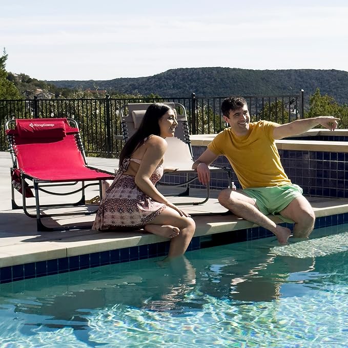 KingCamp Folding Outdoor Chaise Lounge