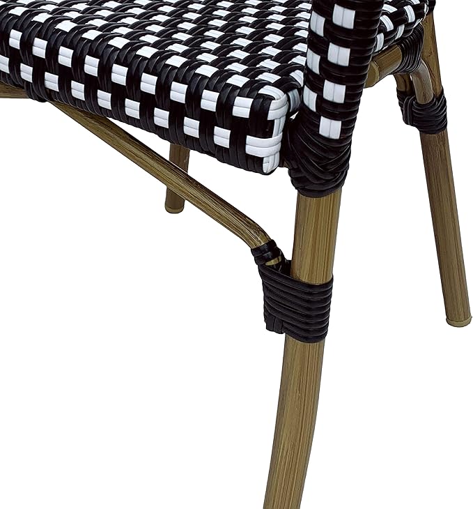 Christopher Knight Home Cecil Bistro Chairs, Black + White + Wood Print - Photo 7