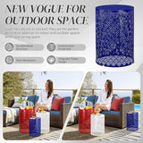 Outvita Outdoor Nesting Tables Set of 3, Heavy Duty Metal Frame Accent Modern End Table, Portable Side Table for Indoor - Photo 5
