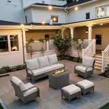 Belord Patio Furniture Set with Fire Pit Table - 50000 BTU Propane Fire Pit - Photo 2
