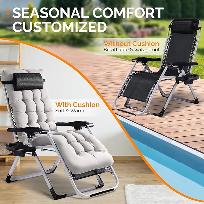 VINGLI Padded Zero Gravity Chair - Photo 7