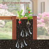 HAPPYGRILL Outdoor Bench with Planter Box, 2 Raised Garden Bed w/Spacious Seat - Photo 6