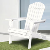 Wooden Folding Adirondack Chair Set of 2, Wood Lounge Patio Chair for Garden Outdoor - Photo 7